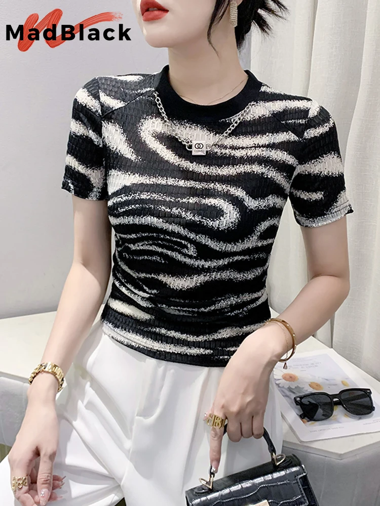 MadBlack Summer European Clothes O Necks T-Shirt Women Sexy Thin Striped Ruched Slim Tops Short Sleeves Stretchy Tees T35267C
MadBlack Summer European Clothes O Necks T-Shirt Women Sexy Thin Striped Ruched Slim Tops Short Sleeves Stretchy Tees T35267C