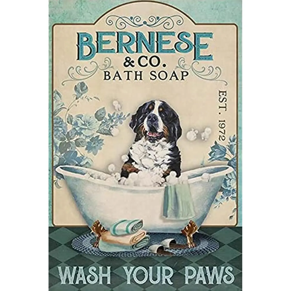 Vintage TammieLove Bernese Mountain Dog Bath Soap Wall Decor Poster Garage Wall Decor Metal Tin Sign Posters8X12 Inch
Vintage TammieLove Bernese Mountain Dog Bath Soap Wall Decor Poster Garage Wall Decor Metal Tin Sign Posters8X12 Inch