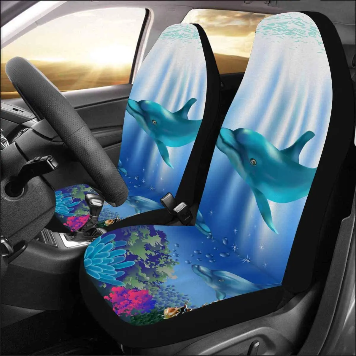 Universal Fit Custom The Underwater World with Dolphins and Plants Protector Two Front Car Seat Covers Set -100% Breathable
Universal Fit Custom The Underwater World with Dolphins and Plants Protector Two Front Car Seat Covers Set -100% Breathable
