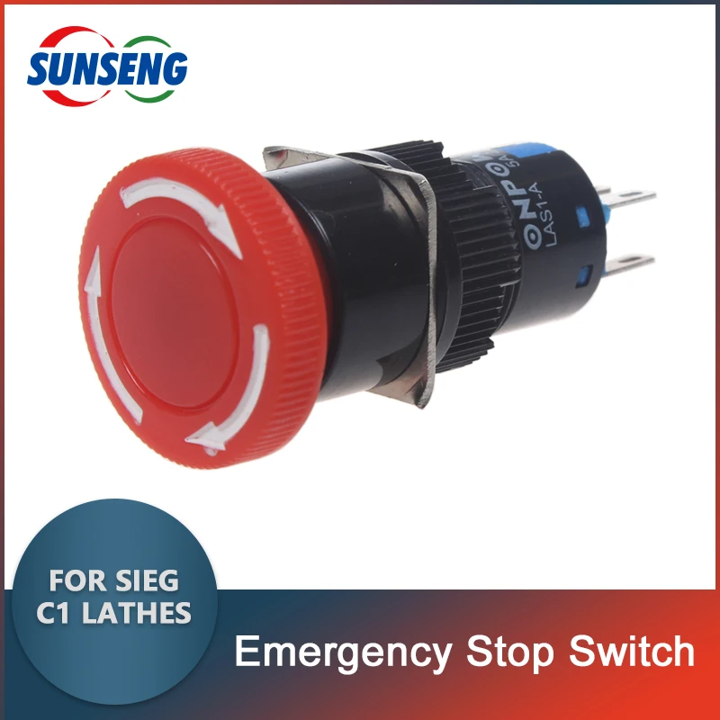 

Power Emergency stop switch SIEG C1-113 Urgent Stop Switch LAS1-A 5A-250VAC