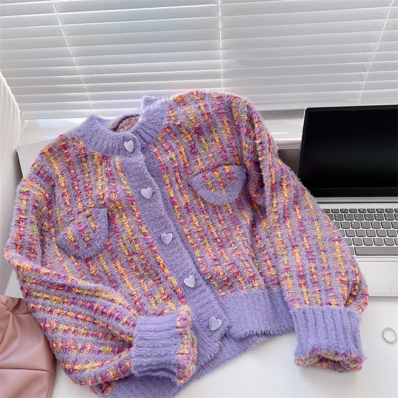 2022 Autumn and Winter women's Color knitted heavy sweater jacket top knitwear cardigan Fairy
2022 Autumn and Winter women's Color knitted heavy sweater jacket top knitwear cardigan Fairy
