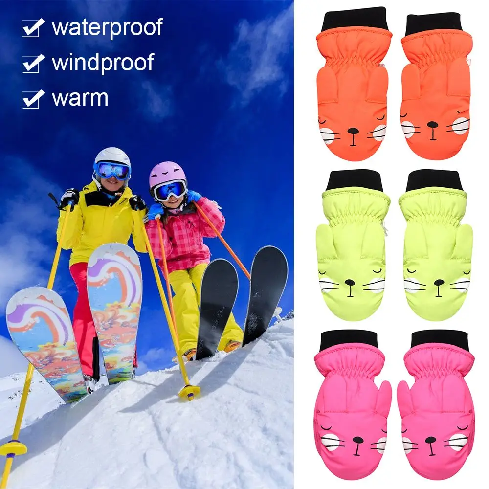 Fashion Non-slip Cartoon Cat Windproof Sports Mittens Kids Ski Gloves Waterproof Thick Warm
Fashion Non-slip Cartoon Cat Windproof Sports Mittens Kids Ski Gloves Waterproof Thick Warm
