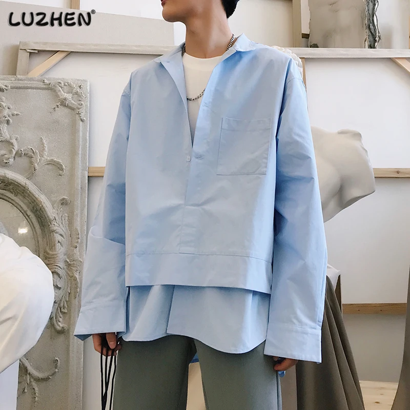 LUZHEN 2023 Autumn Stylish New Korean Elegant Solid Color Pullover Trendy Youth Fake Two Piece Men's Long Sleeve Shirts B22f2e
LUZHEN 2023 Autumn Stylish New Korean Elegant Solid Color Pullover Trendy Youth Fake Two Piece Men's Long Sleeve Shirts B22f2e