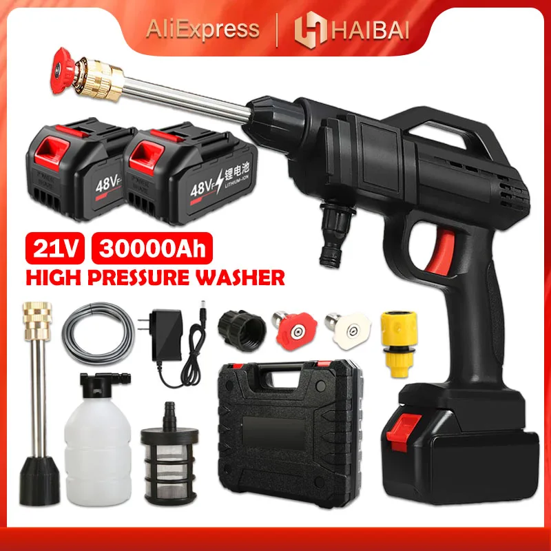 21V Wireless High Pressure Cleaner Car Wash Pressure Water Cleaning Machine Garden Spray Car Wash Water Gun With Li-ion Battery
21V Wireless High Pressure Cleaner Car Wash Pressure Water Cleaning Machine Garden Spray Car Wash Water Gun With Li-ion Battery