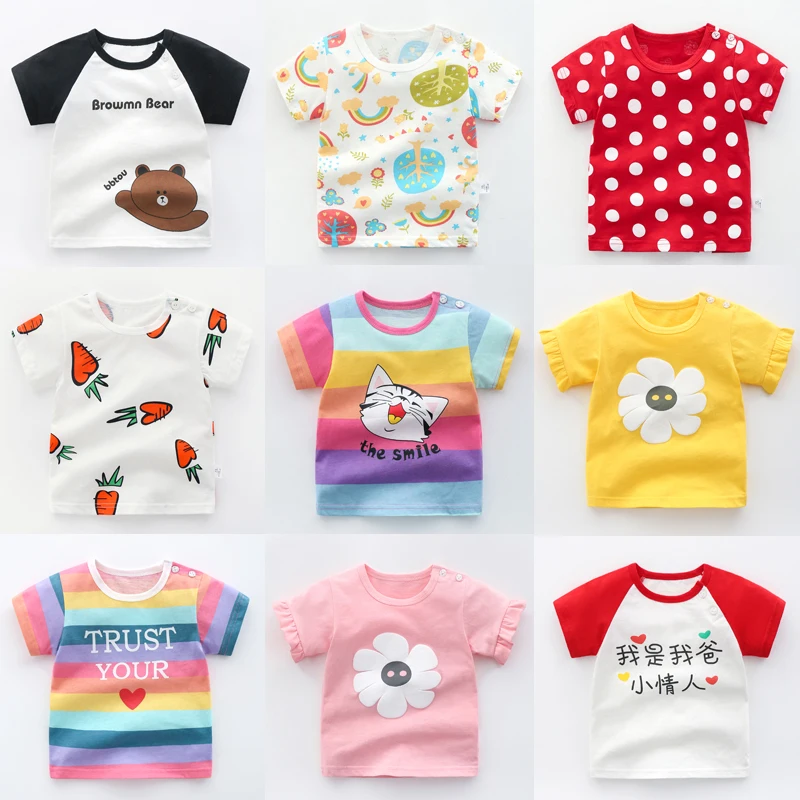 Baby Summer Short-Sleeved Cotton T-shirt Boys Girls Tops Tees Children Outside Cartoon Casual Clothing Kids Toddler Pullover
Baby Summer Short-Sleeved Cotton T-shirt Boys Girls Tops Tees Children Outside Cartoon Casual Clothing Kids Toddler Pullover