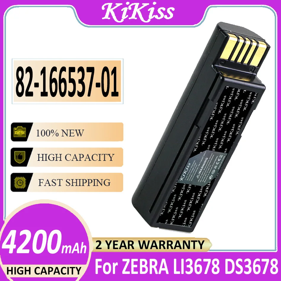 Оригинальный мощный аккумулятор KiKiss 82-166537-01 4200 мАч для ZEBRA LI3678 DS3678 сканирующего