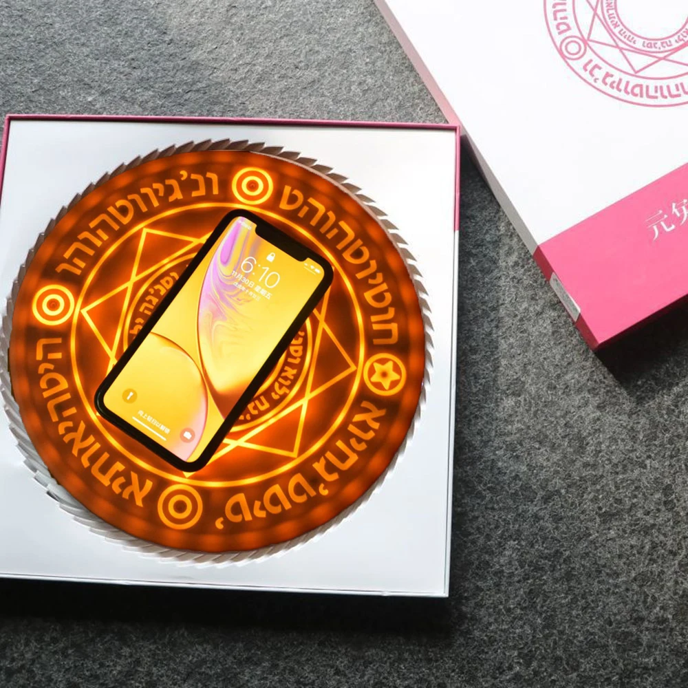 Universal Qi Fast Charging Wireless Charger 10W Glowing Magic Array Wireless Charger for iPhone Samsung Universal Mobile Phone
Universal Qi Fast Charging Wireless Charger 10W Glowing Magic Array Wireless Charger for iPhone Samsung Universal Mobile Phone
