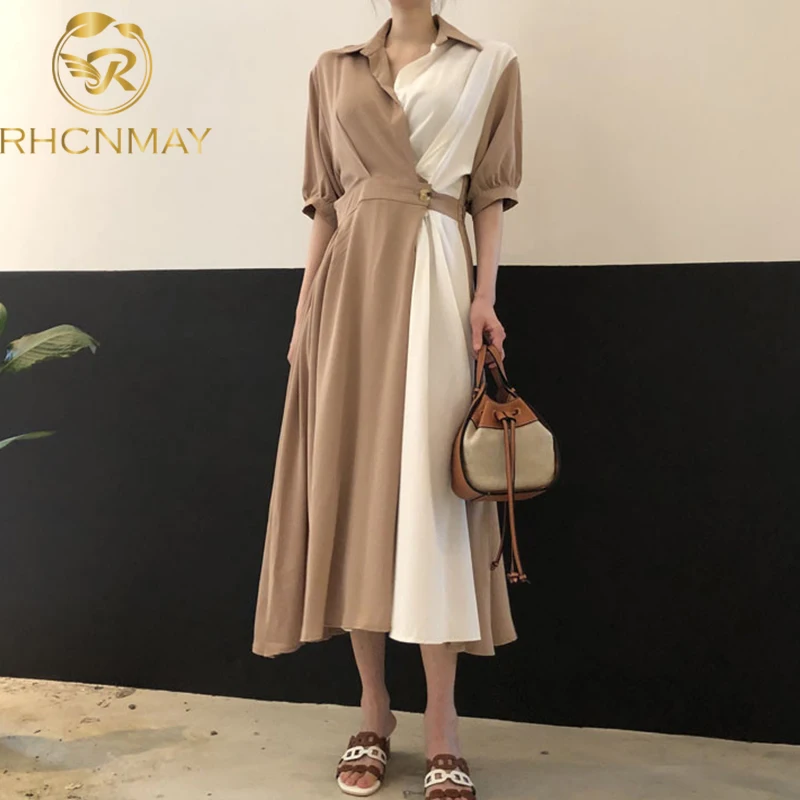Chic Hit Color Patchwork OL Long Dress Women High Waist Hip Sashes A Line Vestidos Summer 2022 New Short Sleeve Robe Loose
Chic Hit Color Patchwork OL Long Dress Women High Waist Hip Sashes A Line Vestidos Summer 2022 New Short Sleeve Robe Loose