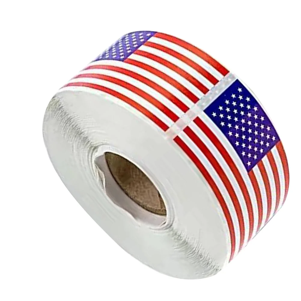 

American Flag Stickers, USA Flags, American Flag Decal- 200 Per Roll- 125 X 2125 Patriotic Stickers Labels ( 1 Pack )