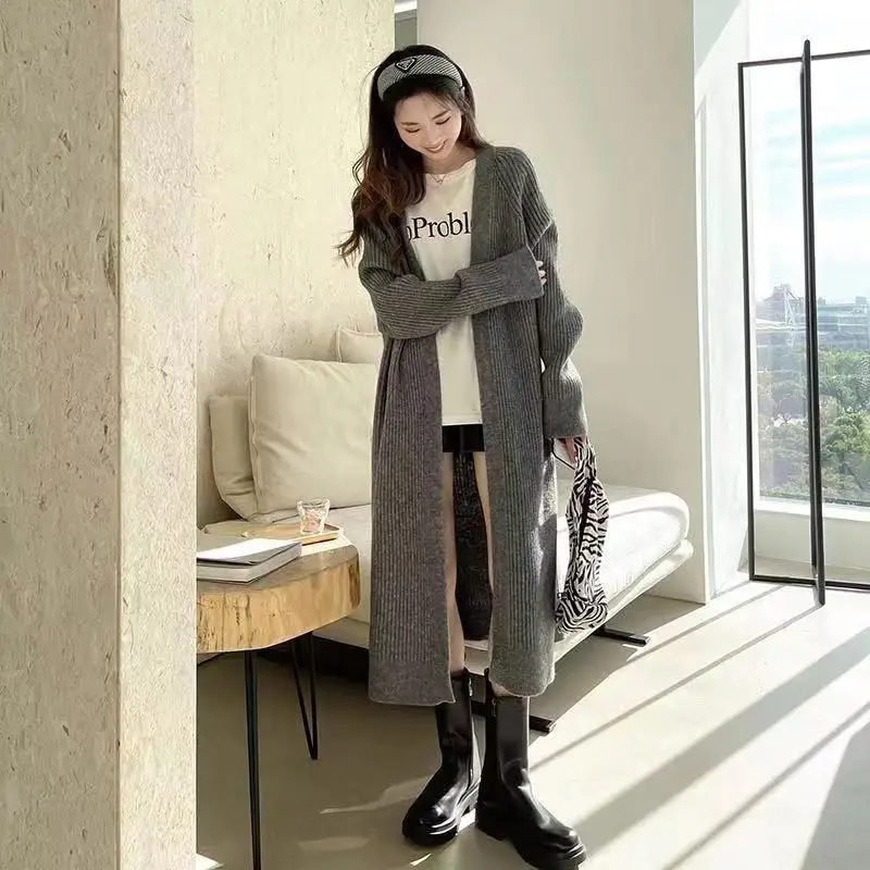 Autumn Winter Knitted Cardigan Women sweater jacket 2022 Elegant vintage Loose Long Outerwear Maxi Y2k Sweater Coat Soft Jacket 
Autumn Winter Knitted Cardigan Women sweater jacket 2022 Elegant vintage Loose Long Outerwear Maxi Y2k Sweater Coat Soft Jacket
