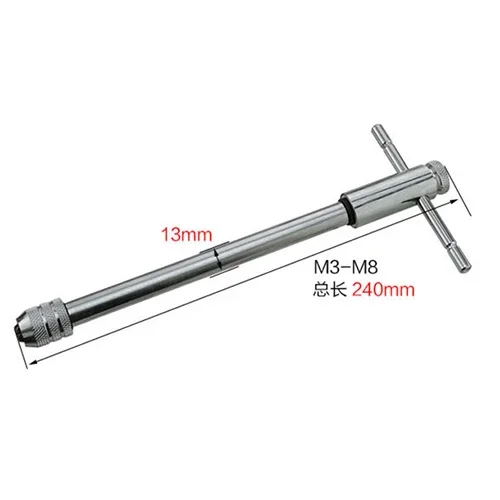 M3-8 M5-12 Т-образная ручка, трещоточный ключ, держатель для метчиков, регулируемая наружная резьба, метрическая заглушка, инструменты для механической мастерской, ручной инструмент
M3-8 M5-12 Т-образная ручка, трещоточный ключ, держатель для метчиков, регулируемая наружная резьба, метрическая заглушка, инструменты для механической мастерской, ручной инструмент