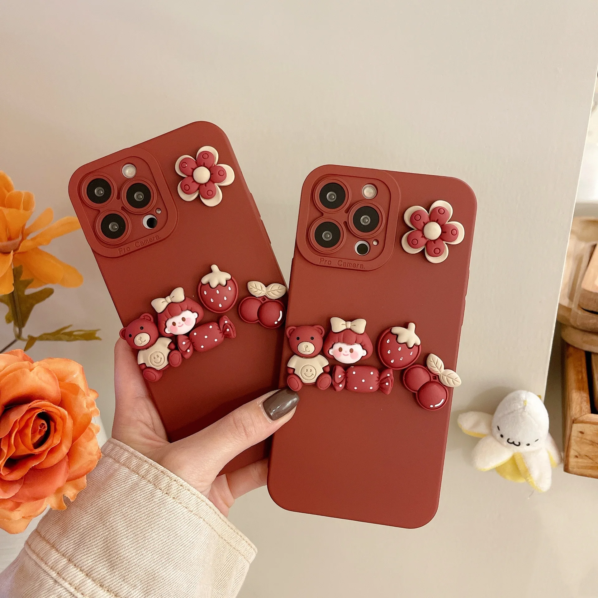 3D Bear Cartoon Phone Case For iPhone 13 12 11 Pro Max 7 8 Plus XR X XS MAX Cute Floarl Trend Creative Couple Cover
3D Bear Cartoon Phone Case For iPhone 13 12 11 Pro Max 7 8 Plus XR X XS MAX Cute Floarl Trend Creative Couple Cover