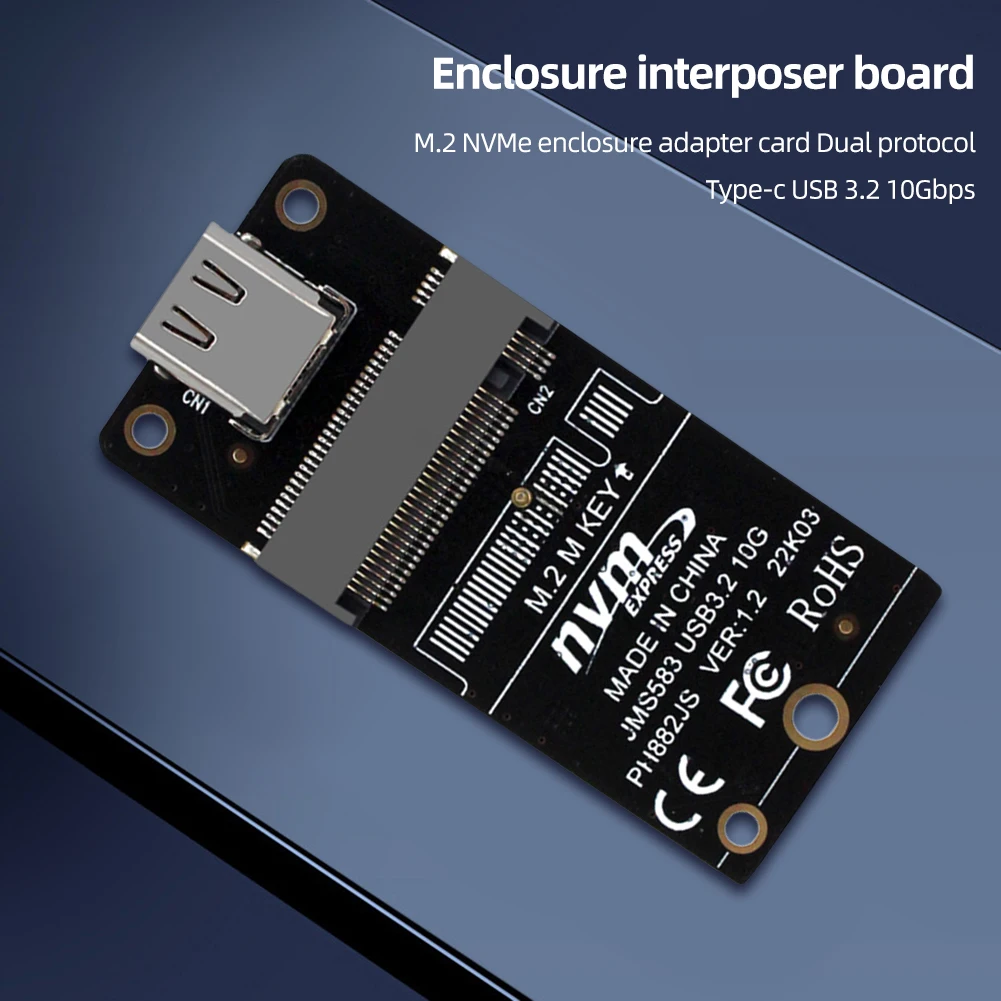 Плата адаптера M.2 на Type-C HDD, плата адаптера JMS583, корпус для жесткого диска, карта адаптера USB3.2, поддержка размера SSD 2230 2242 2260 2280
Плата адаптера M.2 на Type-C HDD, плата адаптера JMS583, корпус для жесткого диска, карта адаптера USB3.2, поддержка размера SSD 2230 2242 2260 2280