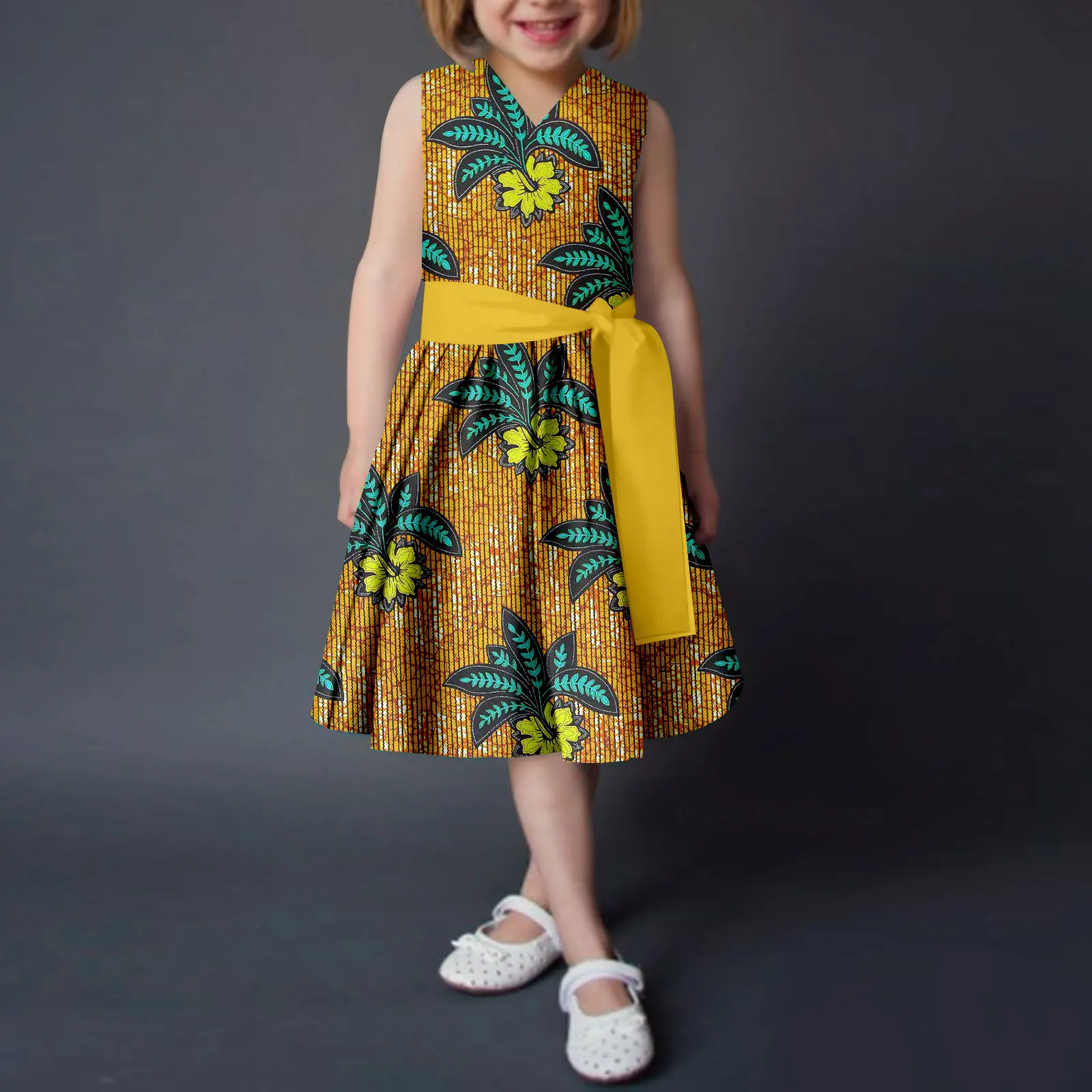 African Clothes for Girls Ankara Print Double Layer Bazin Riche Party Sleevless Formal Dress with Belt Y224012
African Clothes for Girls Ankara Print Double Layer Bazin Riche Party Sleevless Formal Dress with Belt Y224012