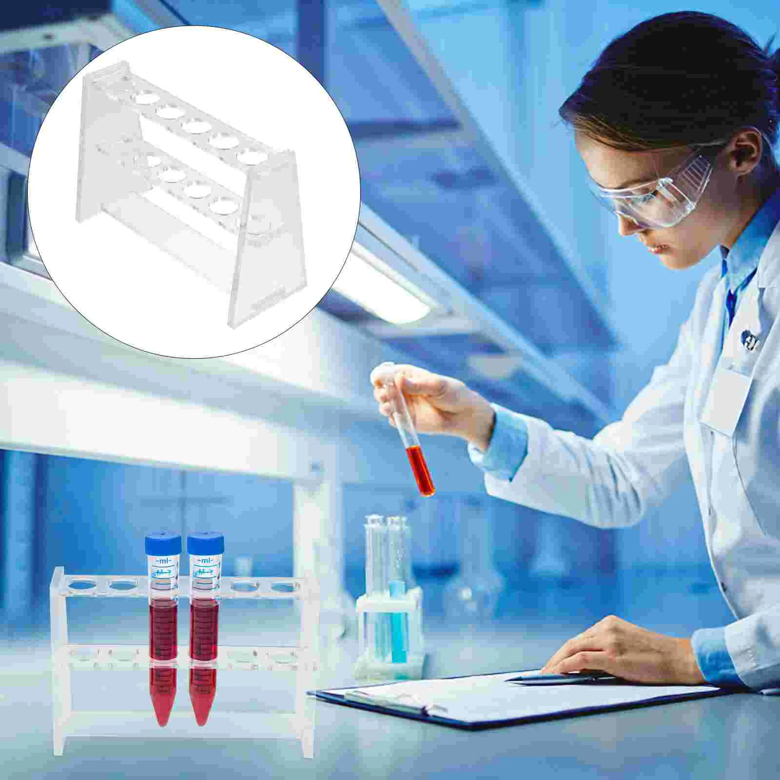2 Pcs Plastic Test Tubes Colorimetric Rack Round Hole Holder Pipe Laboratory Stand Transparent
2 Pcs Plastic Test Tubes Colorimetric Rack Round Hole Holder Pipe Laboratory Stand Transparent