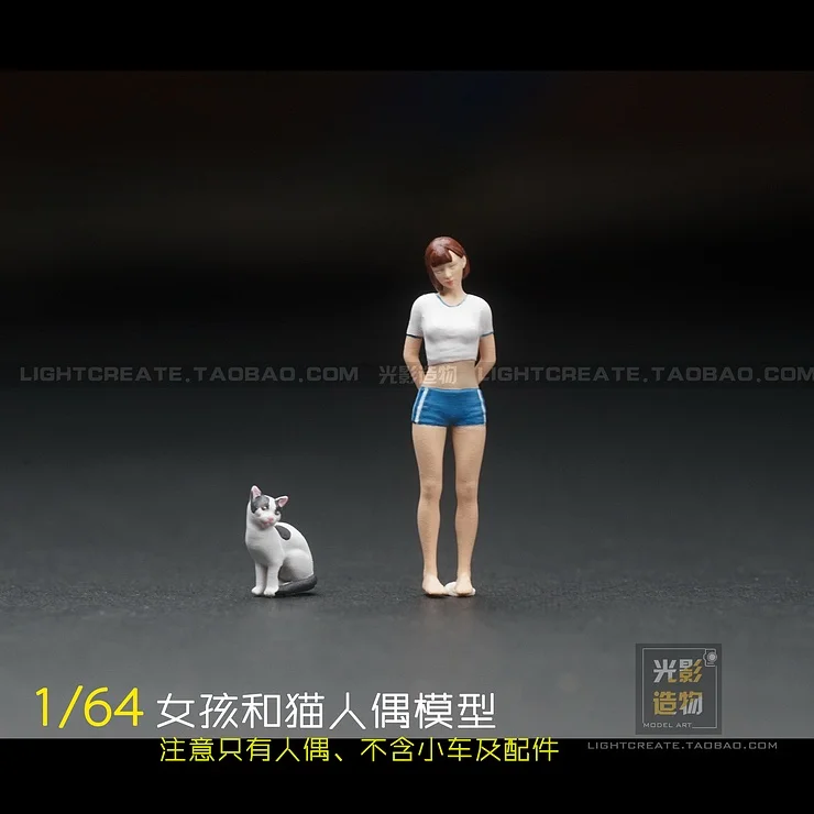 1:64 Girl and cat puppet model car model scene layout decoration micro landscape shooting props
1:64 Girl and cat puppet model car model scene layout decoration micro landscape shooting props