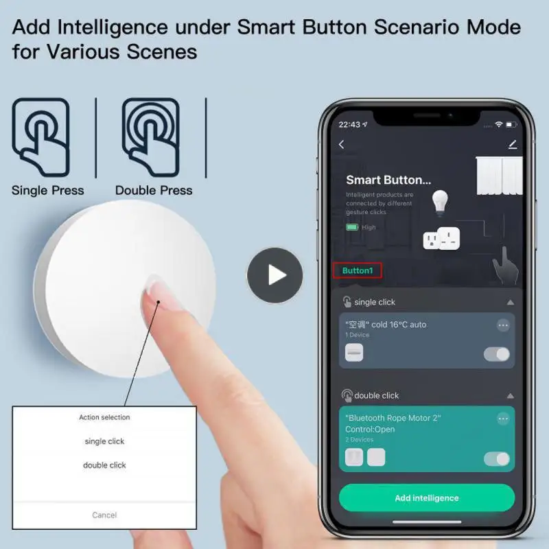 Low Energy Consumption Wifi Smart Light Switch Devices Work Together Tuya Zigbee 3.0 Scene Switch Battery Powered Convenient
Low Energy Consumption Wifi Smart Light Switch Devices Work Together Tuya Zigbee 3.0 Scene Switch Battery Powered Convenient