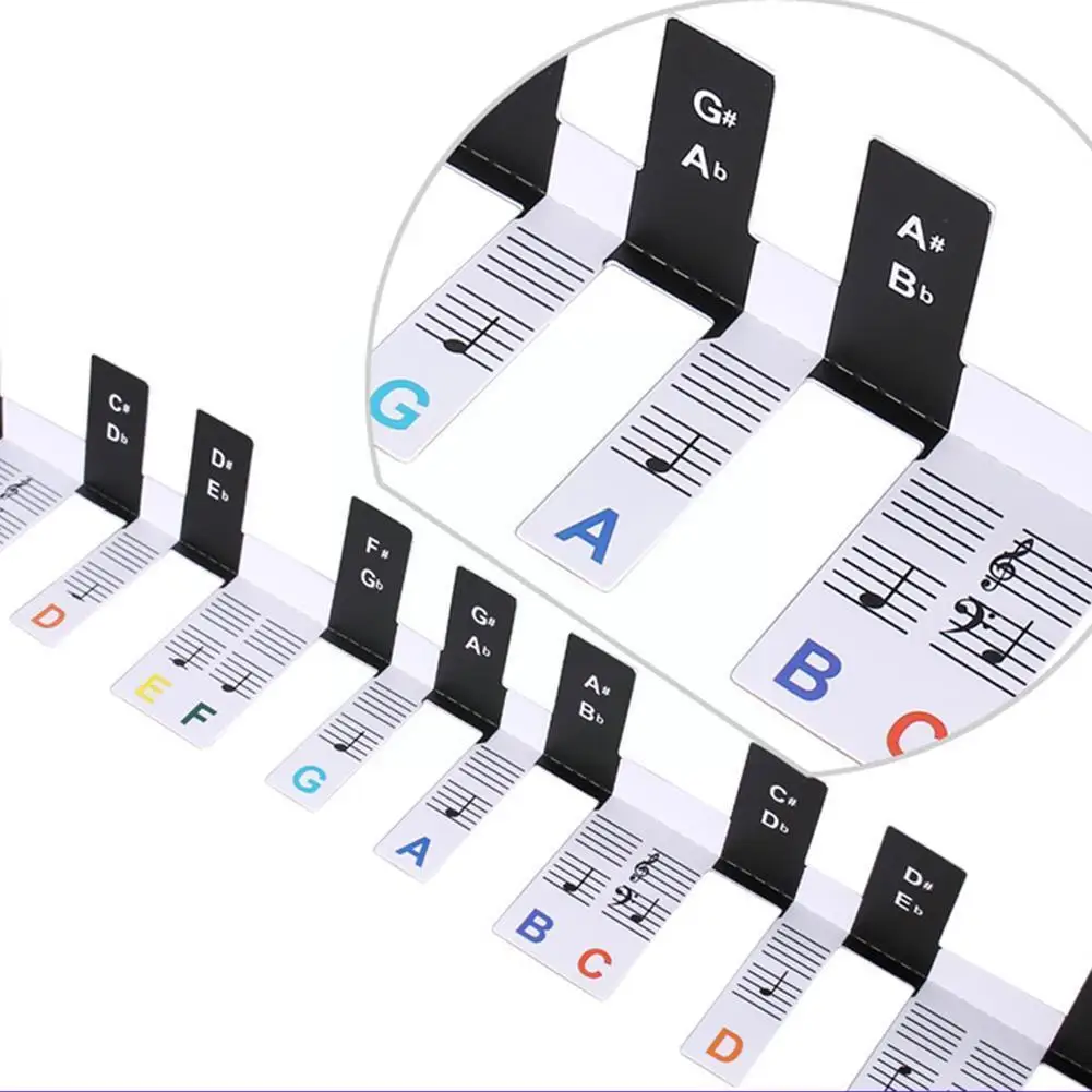 88 Keys Removable Piano For Key Labels Piano Keyboard Stickers Piano Rake Notes Marker Overlay For Piano Fingering G2X3
88 Keys Removable Piano For Key Labels Piano Keyboard Stickers Piano Rake Notes Marker Overlay For Piano Fingering G2X3