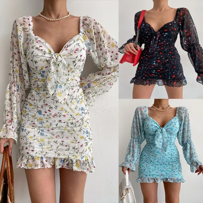 New Hot Style Hot Selling European and American Printing V-neck Long-sleeve Bag Hip Open-back Lace-up Dress Women's Clothing
New Hot Style Hot Selling European and American Printing V-neck Long-sleeve Bag Hip Open-back Lace-up Dress Women's Clothing
