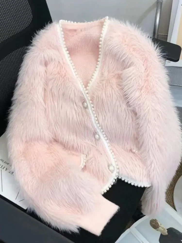 Женская короткая куртка из искусственного меха, однотонная однобортная утепленная куртка с рукавами-фонариками, в корейском винтажном стиле, зима 2023
Женская короткая куртка из искусственного меха, однотонная однобортная утепленная куртка с рукавами-фонариками, в корейском винтажном стиле, зима 2023