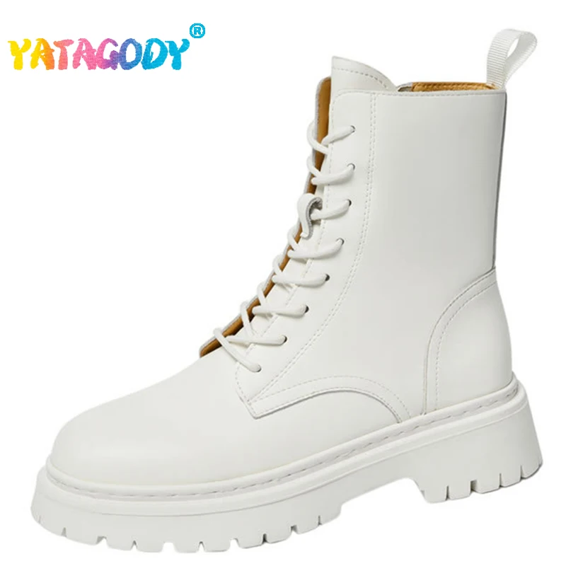 YATAGODY Size 34-40 Women Ankle Boots Real Leather Chunky Heels Women Winter Shoes Student White Platform Boots Casual Shoes
YATAGODY Size 34-40 Women Ankle Boots Real Leather Chunky Heels Women Winter Shoes Student White Platform Boots Casual Shoes