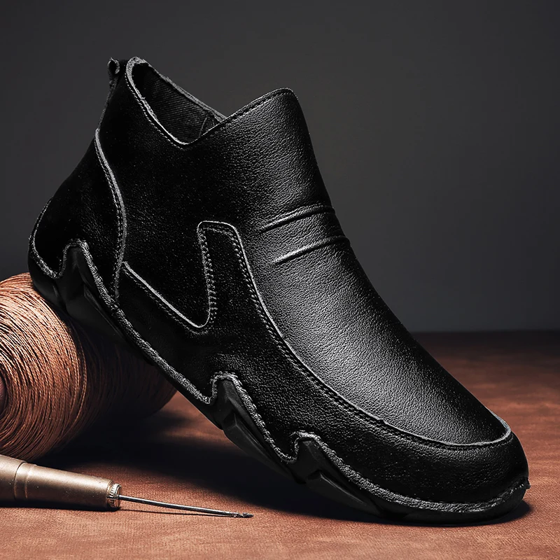 Men Ankle Boots sliop on fashion High-cut Solid Sneakers outdoor Motorcycle Boots Platform Skateboard Trainers Shoes men
Men Ankle Boots sliop on fashion High-cut Solid Sneakers outdoor Motorcycle Boots Platform Skateboard Trainers Shoes men