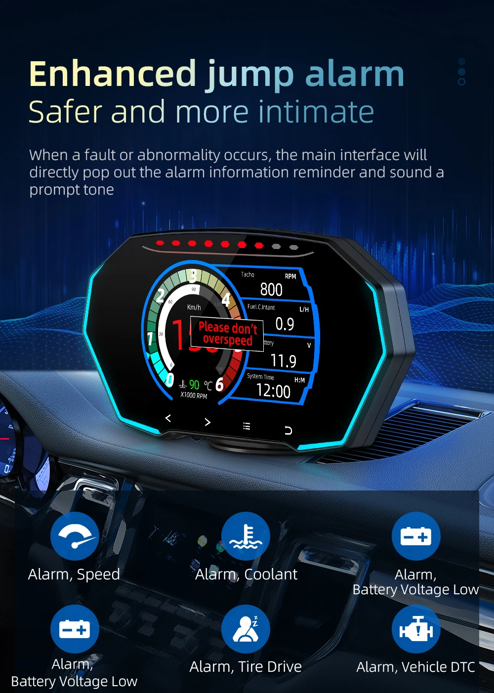 Heads Up Display for cars Universal Dual System 4 Inches HUD Speedometer for Car OBD GPS Interface Temperature for All Vehicle
Heads Up Display for cars Universal Dual System 4 Inches HUD Speedometer for Car OBD GPS Interface Temperature for All Vehicle