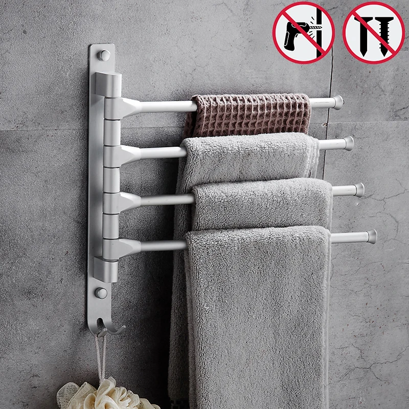 Nail Free Towel Rack Multi Arms Towel Hanging with Hooks Bathroom Towel Rack Movable Towel Bars Bathroom Accessories
Nail Free Towel Rack Multi Arms Towel Hanging with Hooks Bathroom Towel Rack Movable Towel Bars Bathroom Accessories