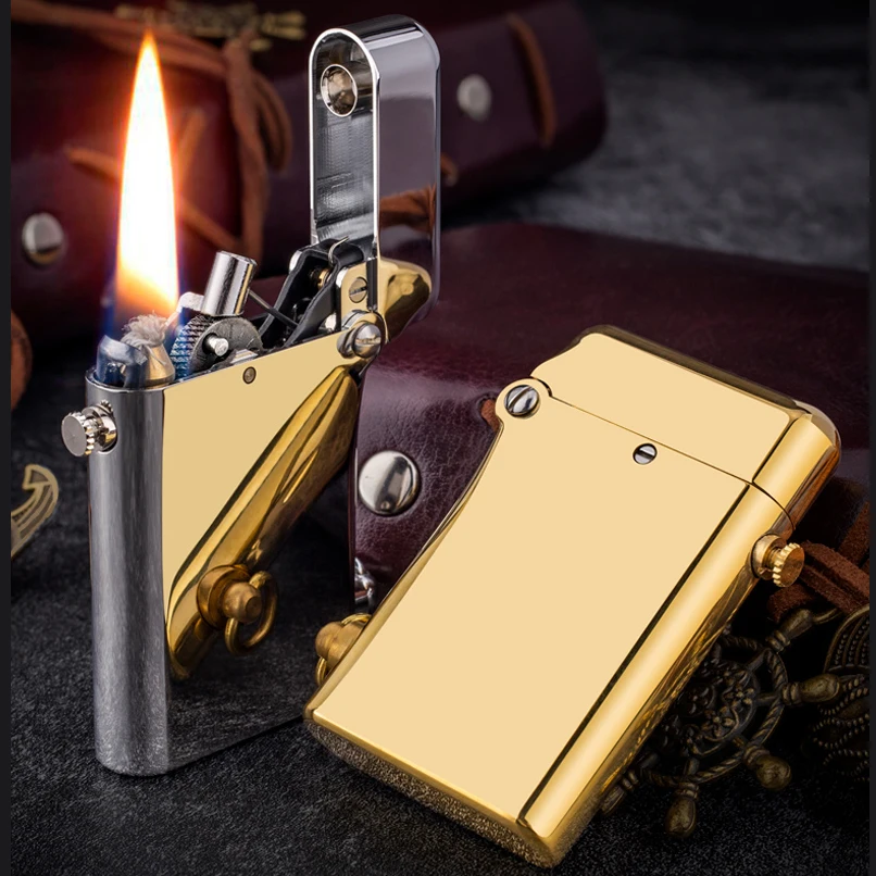 Vintage Brass Gasoline Lighter Mechanical Automatic Fuel Injection Lighter Retro Steampunk Fluid Lighter Rolling Tray
Vintage Brass Gasoline Lighter Mechanical Automatic Fuel Injection Lighter Retro Steampunk Fluid Lighter Rolling Tray