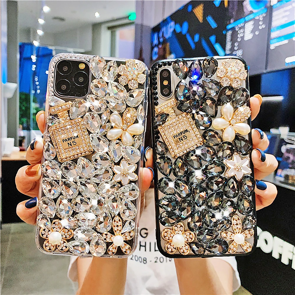 Rhinestone Perfume Bottle Glitter Pearl Flower Phone Case For iPhone14 13 12 11 Pro Max X XR XS 6S 7 8 Plus Bling Gem Back Cover
Rhinestone Perfume Bottle Glitter Pearl Flower Phone Case For iPhone14 13 12 11 Pro Max X XR XS 6S 7 8 Plus Bling Gem Back Cover