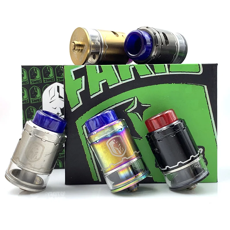 FARIS RDTA RDA 24mm Replaceable Atomizer Tank Single & Dual Coil Adjustable Side Airflow for 510 Thread Box Mod
FARIS RDTA RDA 24mm Replaceable Atomizer Tank Single & Dual Coil Adjustable Side Airflow for 510 Thread Box Mod