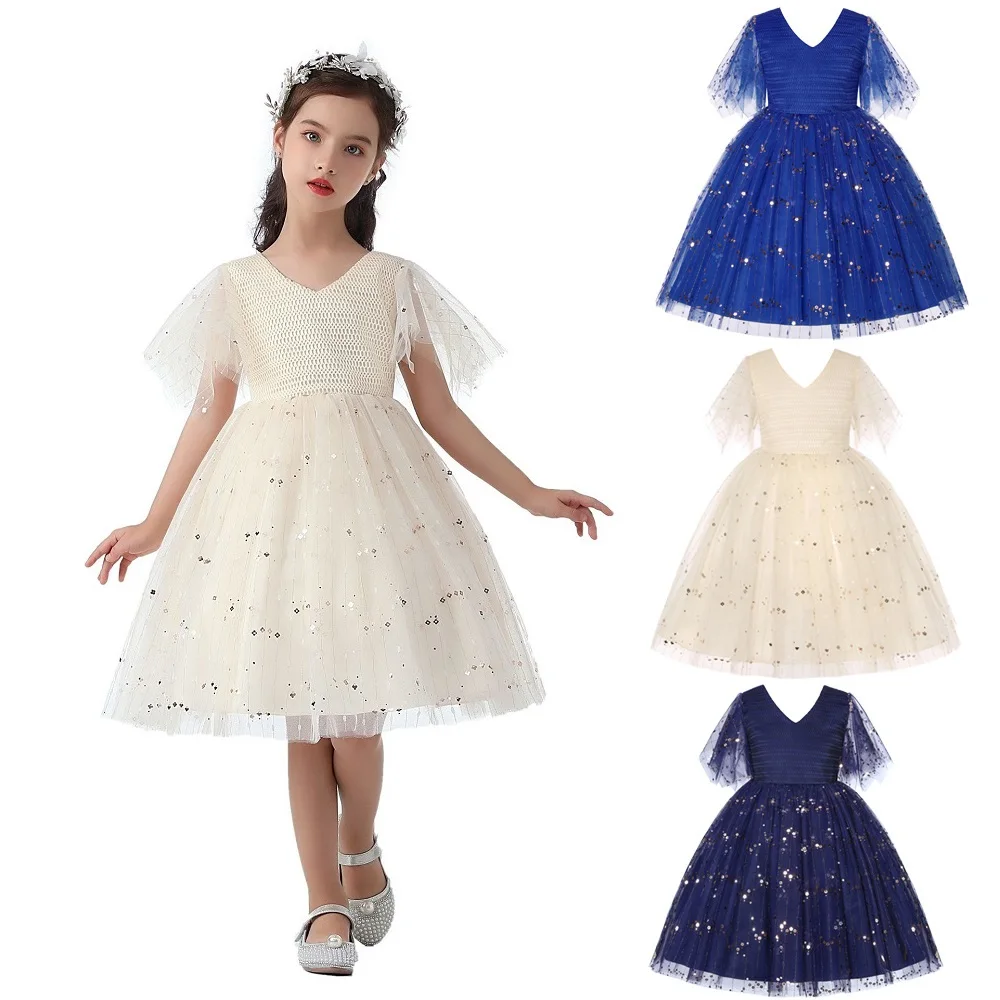Girls Dresses Sequin Flower Girls Party Dress Bridesmaid Ball Gown Wedding Tulle for 2-10 Years
Girls Dresses Sequin Flower Girls Party Dress Bridesmaid Ball Gown Wedding Tulle for 2-10 Years
