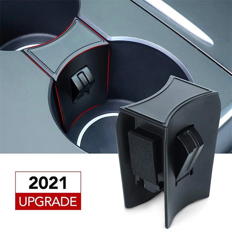 For Model 3 & Model Y 2021 with Refresh Console ABS Material Car Water Cup Slot Limit Clip Black Cup Holder Limiter Insert 
For Model 3 & Model Y 2021 with Refresh Console ABS Material Car Water Cup Slot Limit Clip Black Cup Holder Limiter Insert