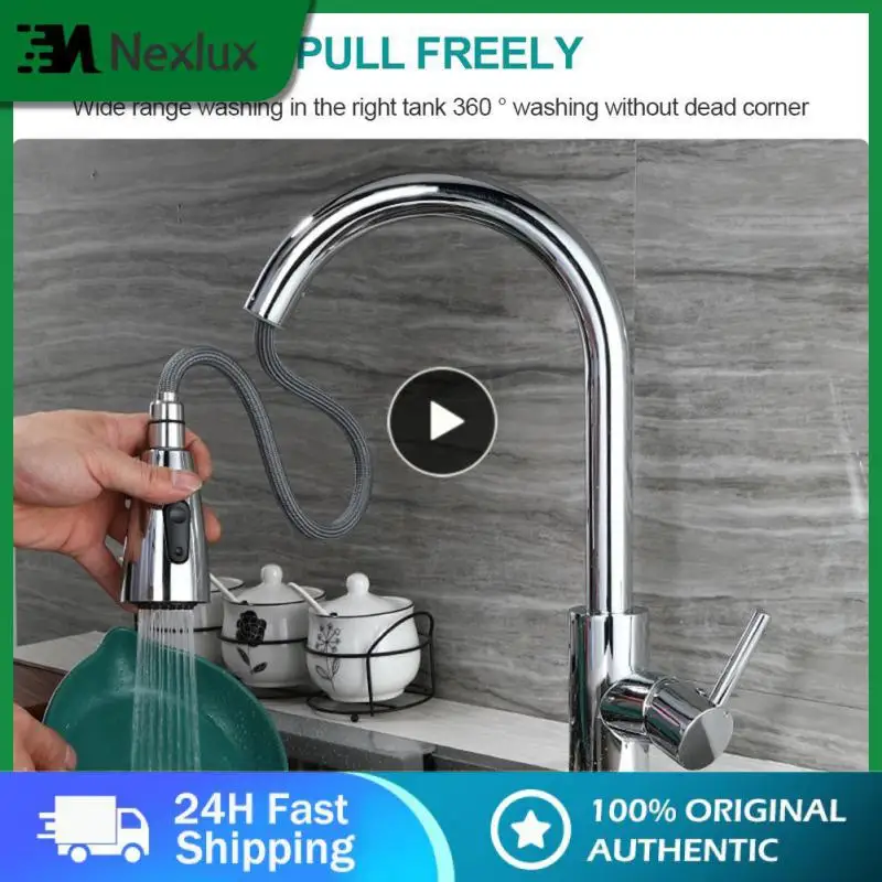 Kitchen Faucets Brushed Nickel Pull Out Kitchen Sink Water Tap Mixer 360 Rotation Stream Sprayer Head Hot Cold Taps For kitchen 
Kitchen Faucets Brushed Nickel Pull Out Kitchen Sink Water Tap Mixer 360 Rotation Stream Sprayer Head Hot Cold Taps For kitchen