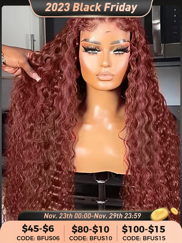 Reddish Brown 13x4 Water Wave Lace Front Human Hair Wig HD Transparent Lace Frontal Wig Brazilian Red Colored Remy Wigs forWomen
Reddish Brown 13x4 Water Wave Lace Front Human Hair Wig HD Transparent Lace Frontal Wig Brazilian Red Colored Remy Wigs forWomen