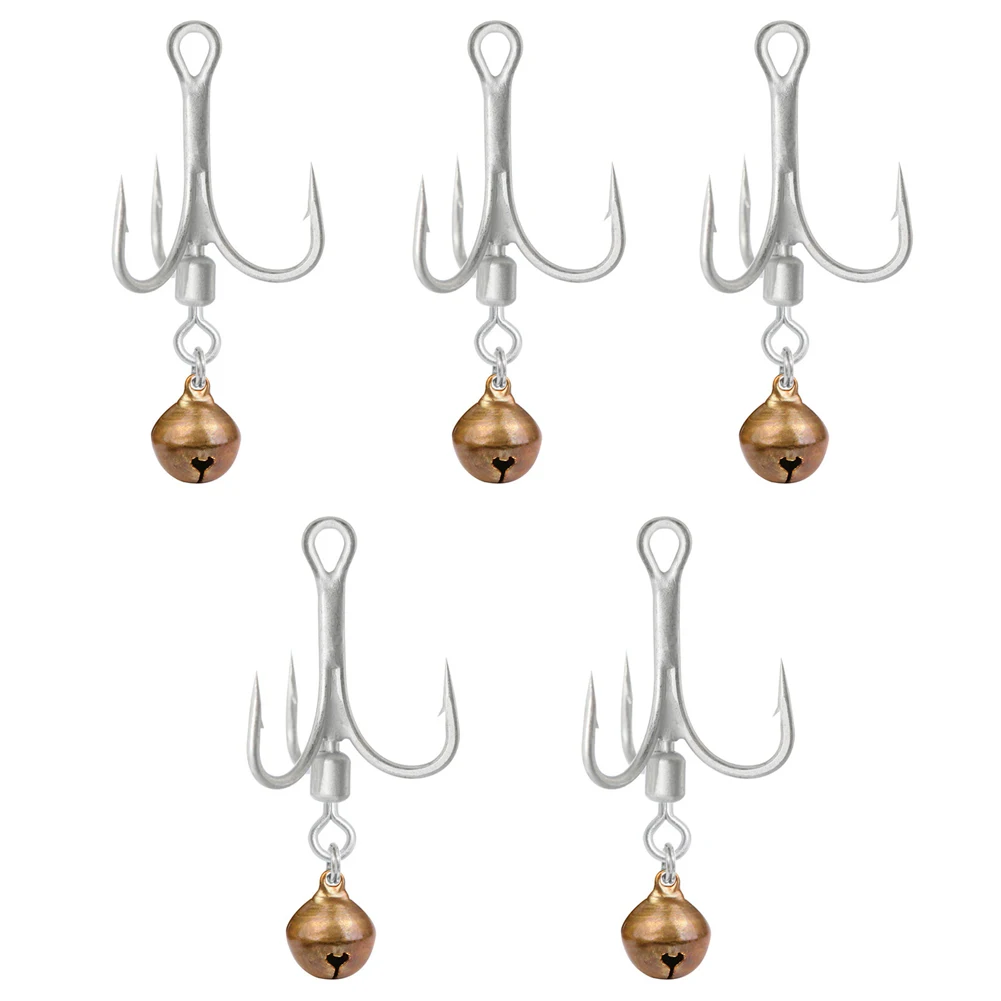 5Pcs/Pack Fishing Treble Hook With Bell Alarm Swivel Hooks 6#/8# Spinner Bait Treble Overturned Hooks Fishing Tackle Accessories
5Pcs/Pack Fishing Treble Hook With Bell Alarm Swivel Hooks 6#/8# Spinner Bait Treble Overturned Hooks Fishing Tackle Accessories