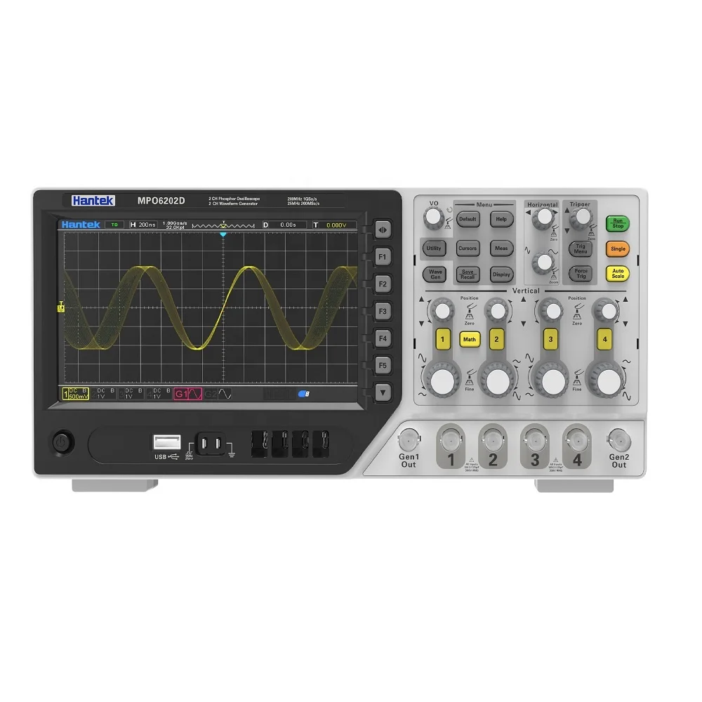DPO6084B/6204B/6104C/MPO6204D Hantek 4 channel Digital Storage Oscilloscope 6104B
DPO6084B/6204B/6104C/MPO6204D Hantek 4 channel Digital Storage Oscilloscope 6104B