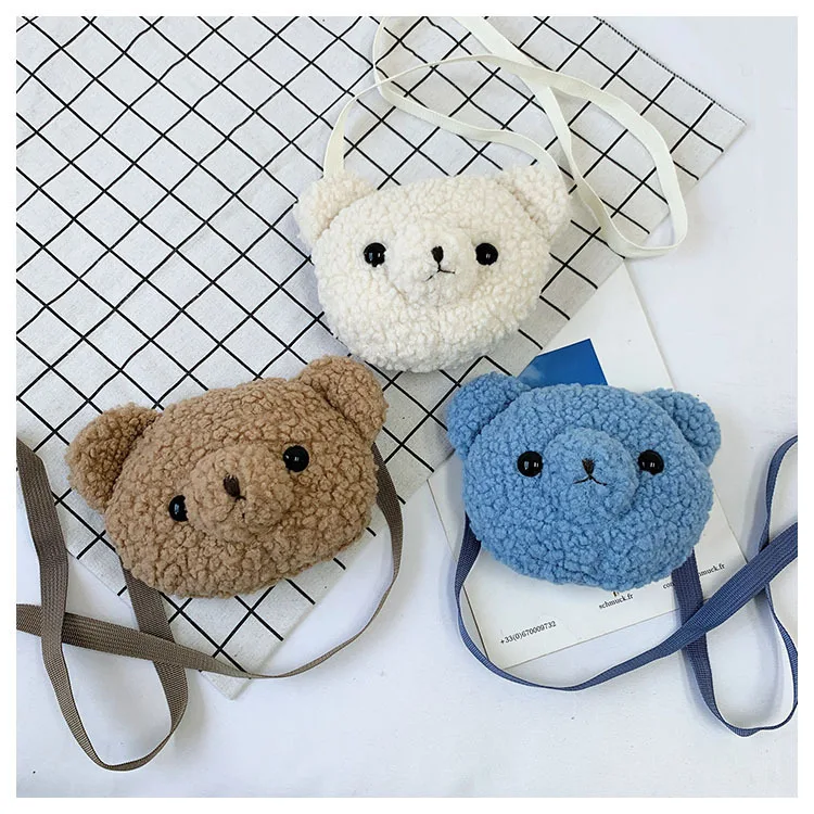 Cartoon bear crossbody bag plush simple mini one shoulder bag children's bag
Cartoon bear crossbody bag plush simple mini one shoulder bag children's bag
