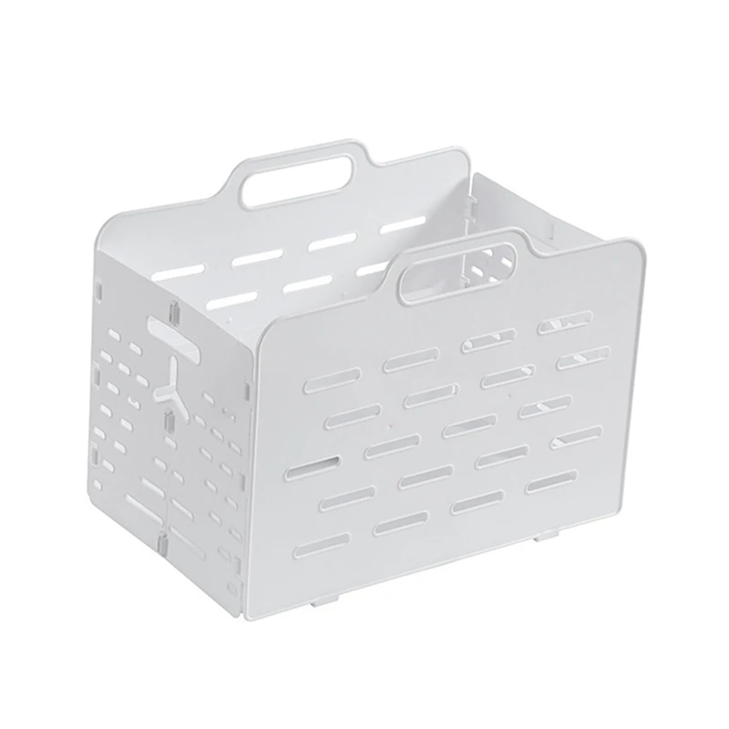 Collapsible Storage Basket Wall Mounted Basket Modern Plastic Bins Crates With Handles 
Collapsible Storage Basket Wall Mounted Basket Modern Plastic Bins Crates With Handles