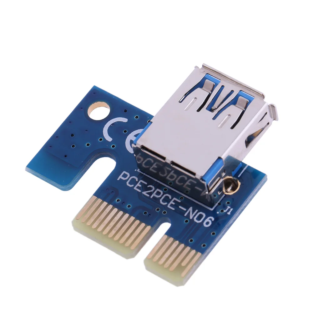 Адаптер PCI E 1X PCIe X1 на USB 3 0 адаптер для майнинга криптовалюты простая установка