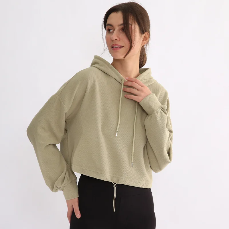 Women's Waffle Drawstring Pullover Hooded Sports Sweatshirt Autumn New Ins Outdoor Running Fitness Short Long-Sleeved Hoodies
Women's Waffle Drawstring Pullover Hooded Sports Sweatshirt Autumn New Ins Outdoor Running Fitness Short Long-Sleeved Hoodies