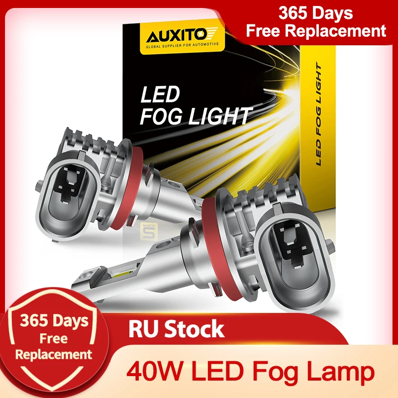 

AUXITO 2x H11 H16JP H10 H8 LED Fog Light Canbus No Error HB3 HB4 9005 9006 Bulb Car DRL Daytime Running Lamp 2000LM 6500K 3000K