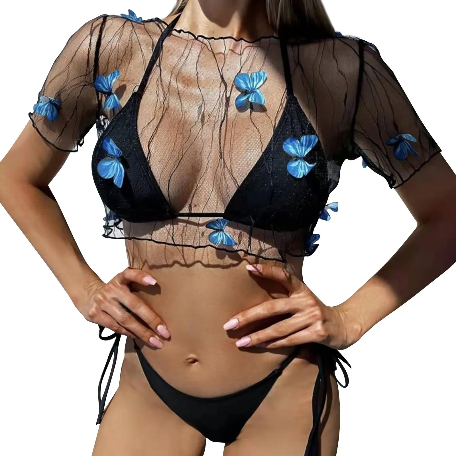 Womens 3 Piece Swimsuits Triangle Halter Thong Bikini Set Butterfly Womens String Bikini Bikini Tops for Women Full Coverage
Womens 3 Piece Swimsuits Triangle Halter Thong Bikini Set Butterfly Womens String Bikini Bikini Tops for Women Full Coverage
