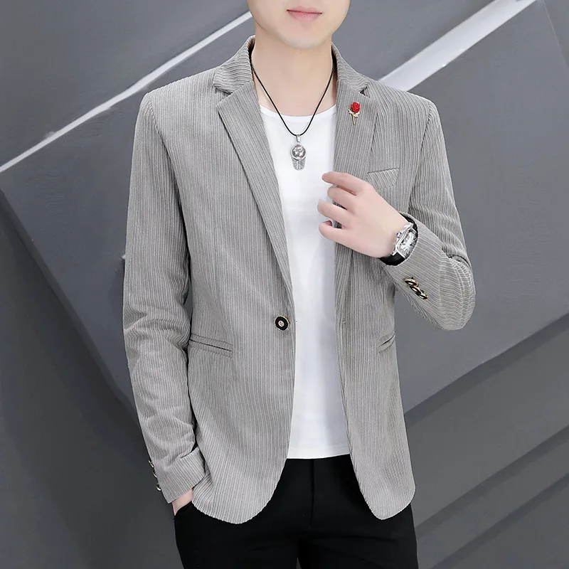 HOO 2022 Men's Casual Corduroy blazer Youth Business Solid Color blazer
HOO 2022 Men's Casual Corduroy blazer Youth Business Solid Color blazer