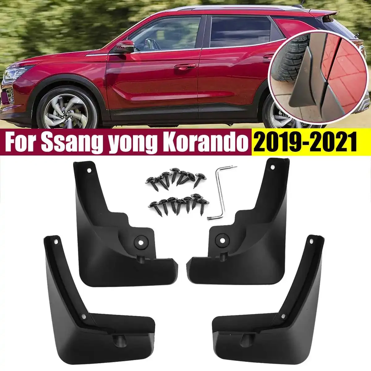 Mud Flaps For Ssang yong Korando 2019 2020 2021 Mudguards Fender Mud Flap Splash Guard Car Accessories Modification Part
Mud Flaps For Ssang yong Korando 2019 2020 2021 Mudguards Fender Mud Flap Splash Guard Car Accessories Modification Part