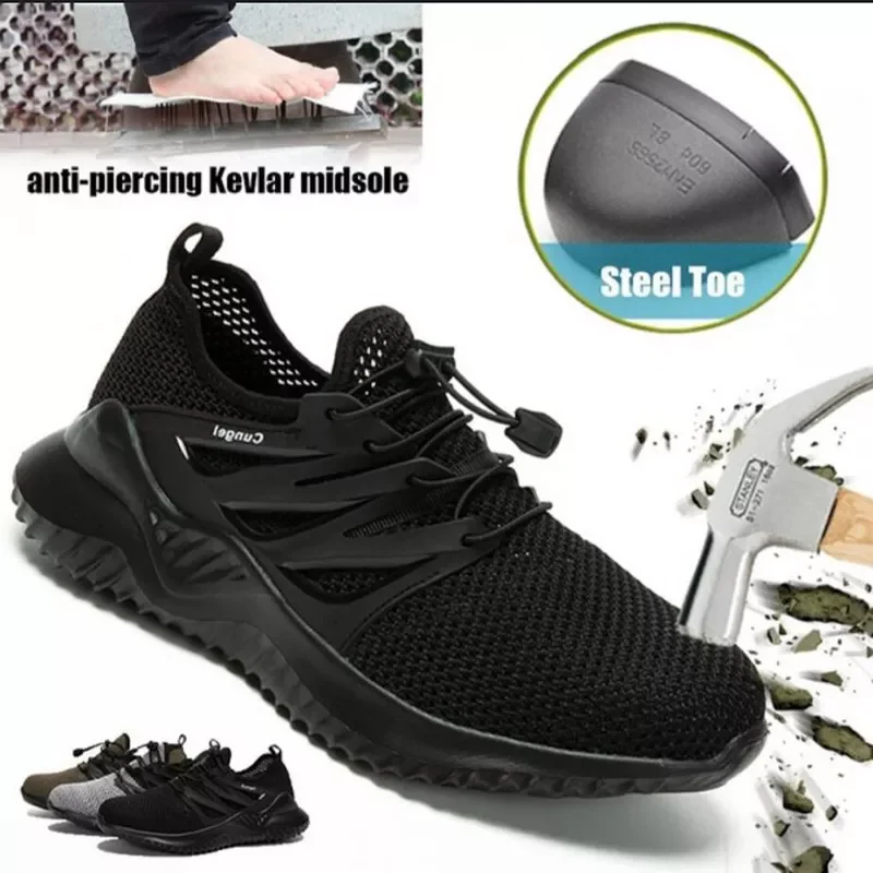 Safety Shoes for Men Summer Casual Breathable Boots Male Working Steel Toe Anti-Smashing Construction Safety Work Sneakers
Safety Shoes for Men Summer Casual Breathable Boots Male Working Steel Toe Anti-Smashing Construction Safety Work Sneakers
