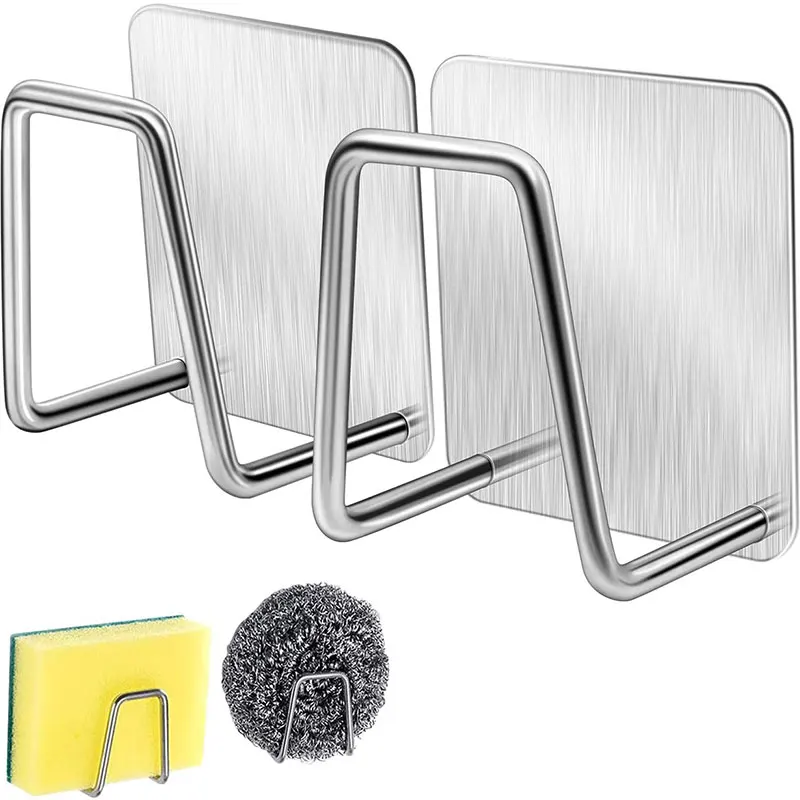 Kitchen Sponges Holder Self Adhesive Stainless Steel Sink Drain Drying Rack Kitchen Wall Hooks Accessories Storage Organizer
Kitchen Sponges Holder Self Adhesive Stainless Steel Sink Drain Drying Rack Kitchen Wall Hooks Accessories Storage Organizer