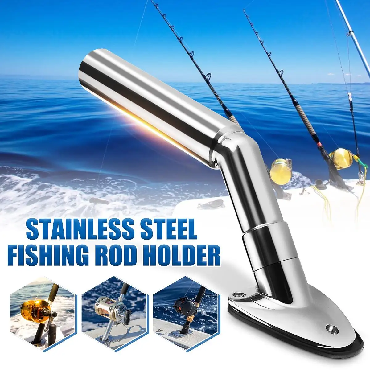 Marine Boat Rod Holder Stainless Steel Fishing Rod Holder Tackle Clamp On Rail Mount Fishing Pole Stand Bracket
Marine Boat Rod Holder Stainless Steel Fishing Rod Holder Tackle Clamp On Rail Mount Fishing Pole Stand Bracket