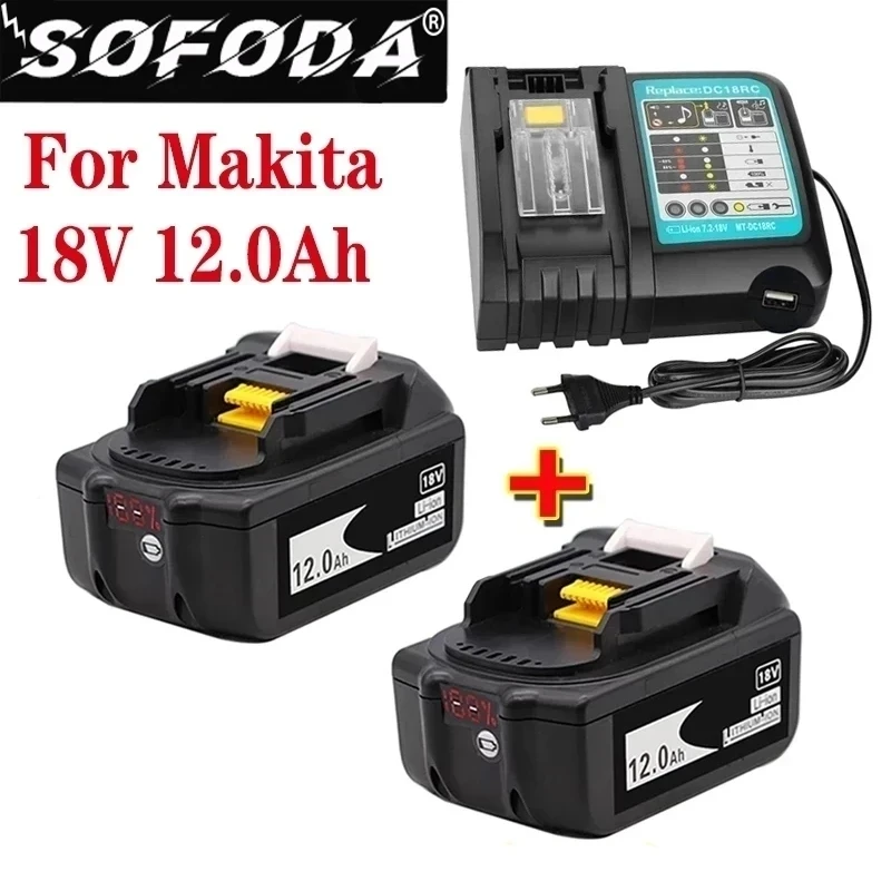 With Charger BL1860 Rechargeable Batteries18V 12000mAh Lithium Ion for Makita 18v Battery 12Ah BL1840 BL1850 BL1830 BL1860B LXT4
With Charger BL1860 Rechargeable Batteries18V 12000mAh Lithium Ion for Makita 18v Battery 12Ah BL1840 BL1850 BL1830 BL1860B LXT4
