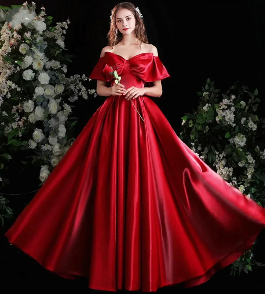 Boat Neck Cocktail Party Gown Graceful Vestidos Elegant A-line Off The Shoulder Evening Dress Romantic Floor-length
Boat Neck Cocktail Party Gown Graceful Vestidos Elegant A-line Off The Shoulder Evening Dress Romantic Floor-length